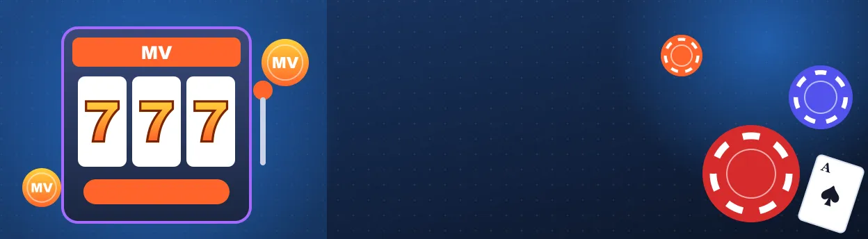 Baner MV Casino online z przyciskiem rejestracji i ofertą dla nowych graczy